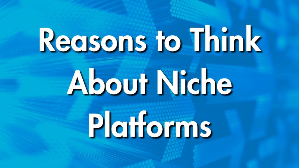 Why should your business think about using niche platforms in their marketing strategies.